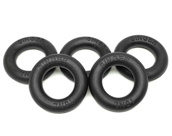 5x Original SINGER Vintage Sewing Machine Bobbin Winder O Ring Rubber Tire Tyre