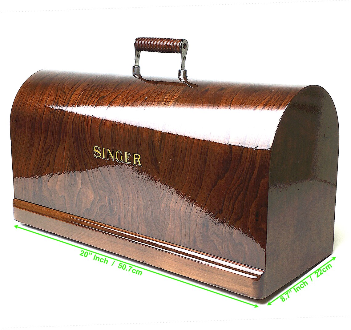 SINGER Sewing Machine Bentwood Carrying Wooden Case Top Cover Etsy