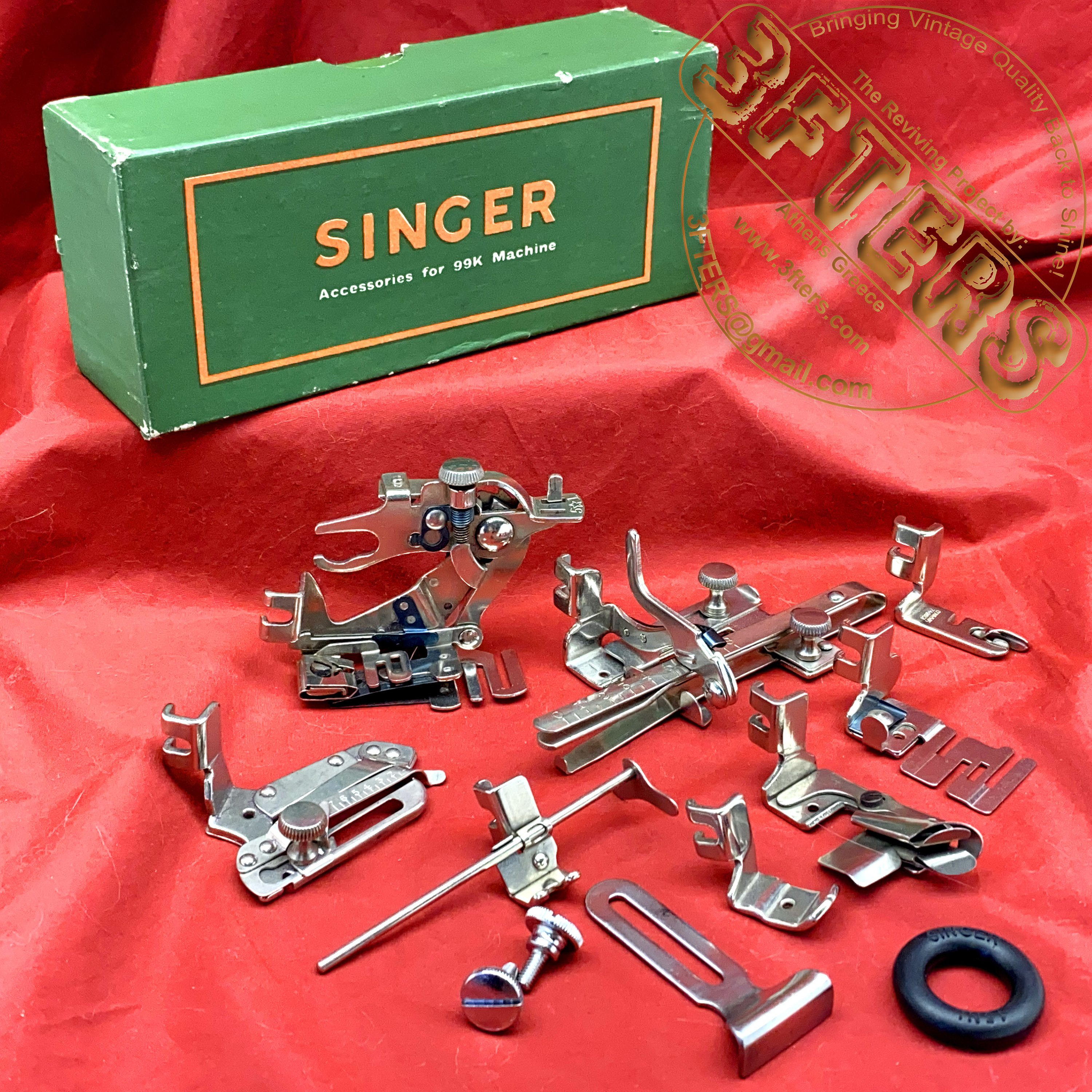 SINGER Coffret Boîte accessoires métal machines à coudre 15 66 201 221 222