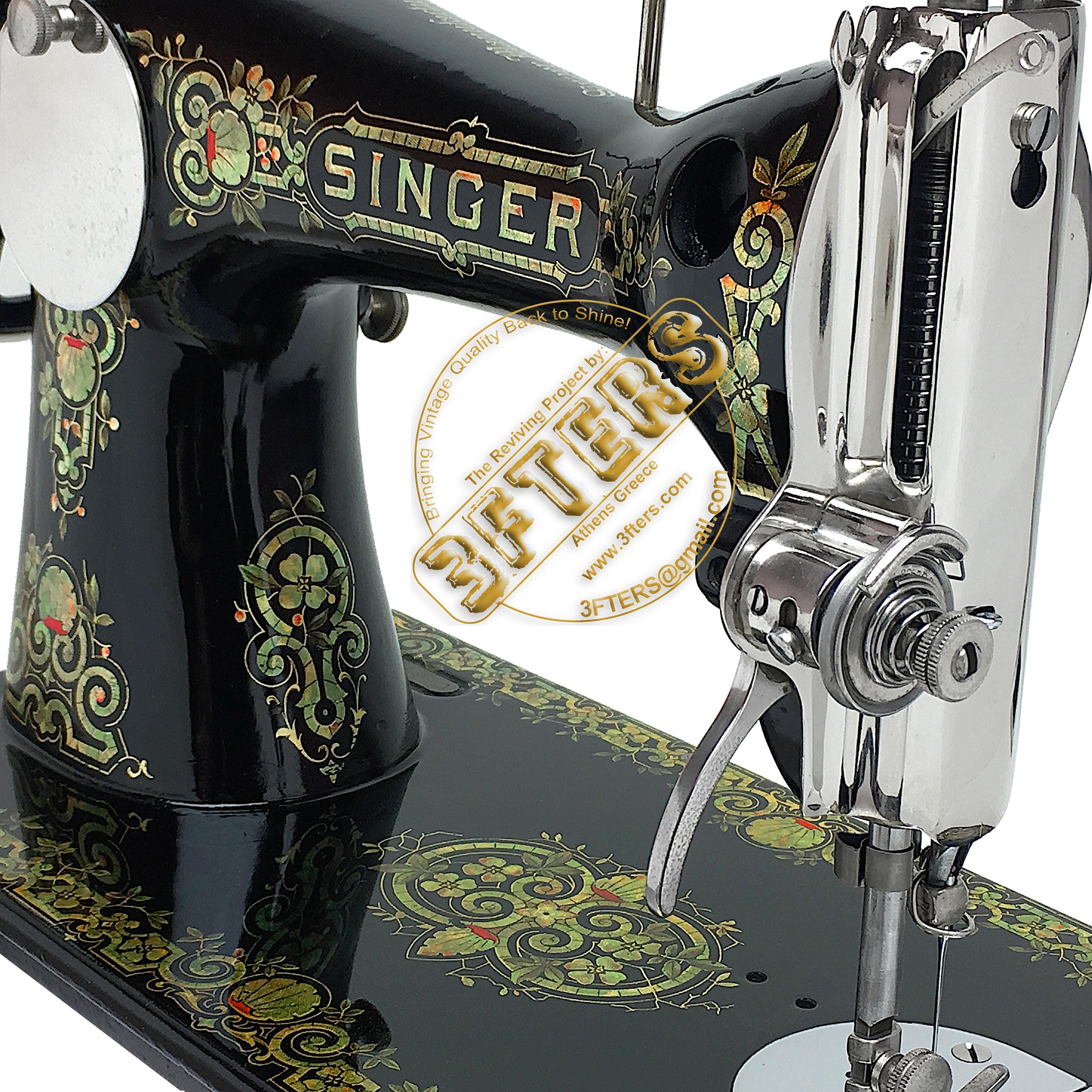 SINGER 15 Tiffany Gingerbread Heavy Duty VTG Sewing Machine