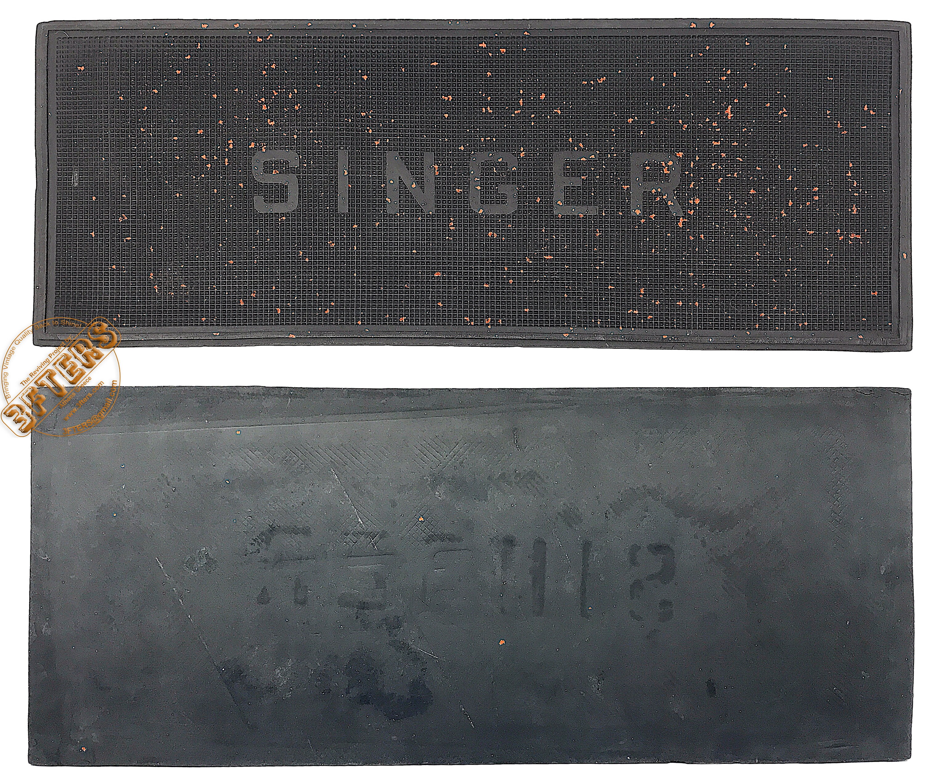 Singer Sewing Mat Vintage SINGER Sewing Machine Rubber Mats for 99 128 15 66 201 201-2 ...