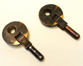 Pair of Vintage SINGER SIMANCO 124493 Sewing Machine Treadle Table Cabinet Hinges