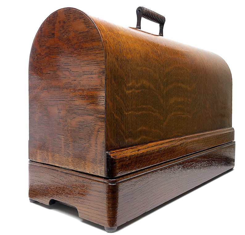 SINGER Sewing Machine Tiger Wood Bentwood Carrying Case for 15 Etsy