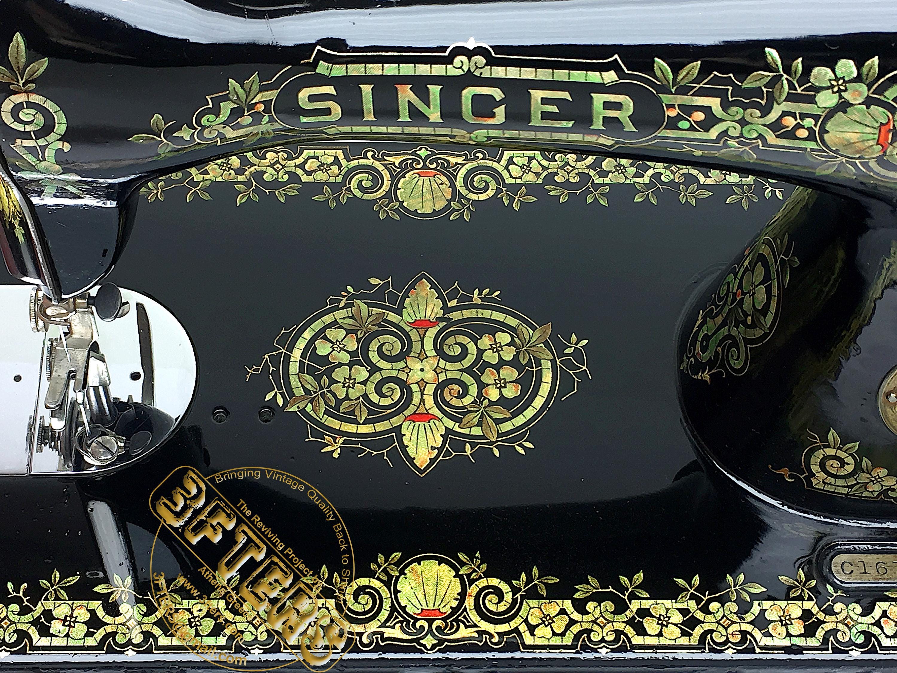 SINGER 15 Tiffany Gingerbread Heavy Duty VTG Sewing Machine