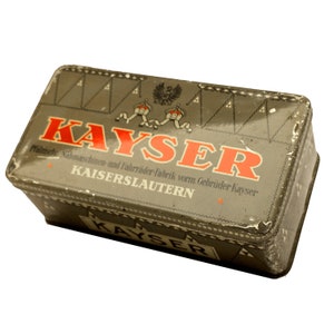 KAYSER Vintage Accessories Attachments Tin Box Bielefeld Germany
