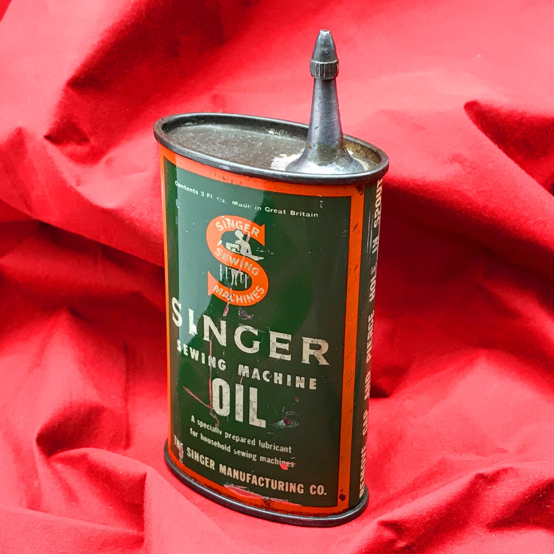 Vintage SINGER Sewing Machine Oiler Tin Metal Oil Can 3 Fl. Oz | Etsy