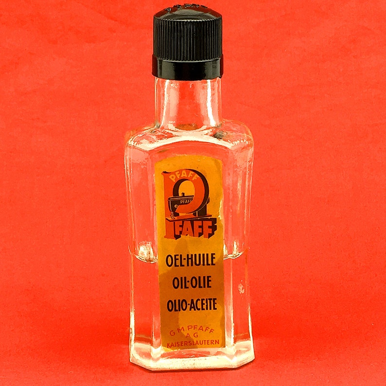 Vintage PFAFF Sewing Machine Oil Glass Bottle Oil Container Etsy