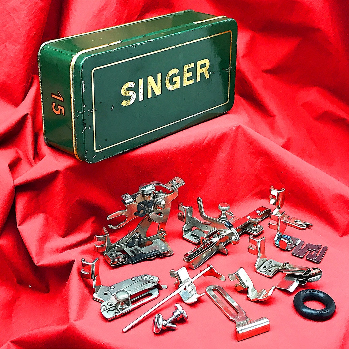 SINGER Attachments Box for 15k 15 1591 Low Shank Sewing Etsy