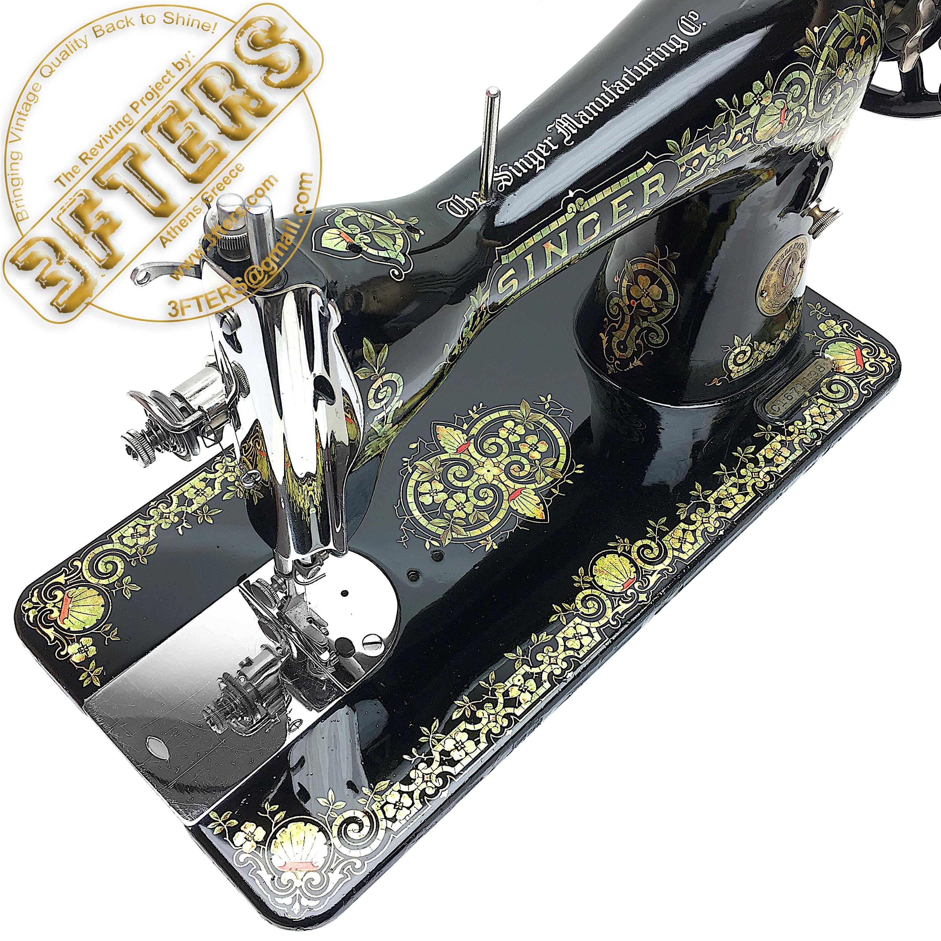 SINGER 15 Tiffany Gingerbread Heavy Duty VTG Sewing Machine