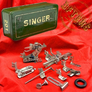 German SINGER Attachments Box for 201 201k 201-2 Low Shank Sewing Machines SIMANCO