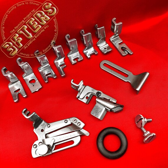 SINGER 206 Sewing Machine Zig Zag Attachments Tin Box Set Fits 216
