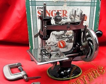 Machine à coudre jouet enfant SINGER 20 1920-1930 allemande 20-1 restaurée par 3FTERS