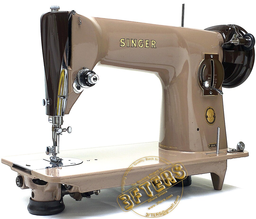 Vintage SINGER 201 201k Heavy Duty Sewing Machine Serviced