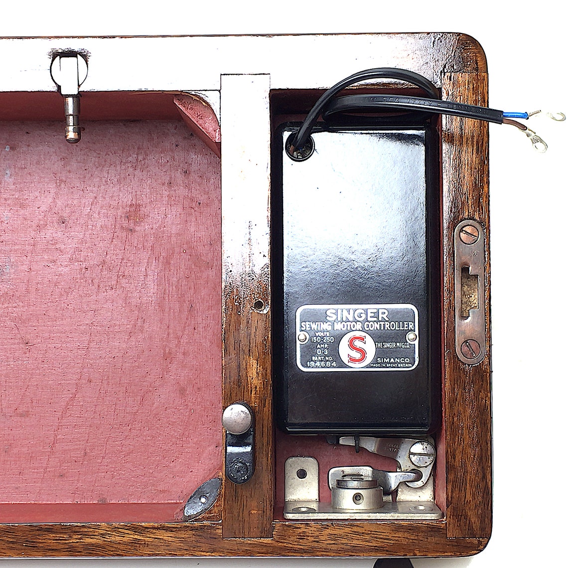 SINGER Sewing Machine wooden Base & Knee Lever Controller for Etsy