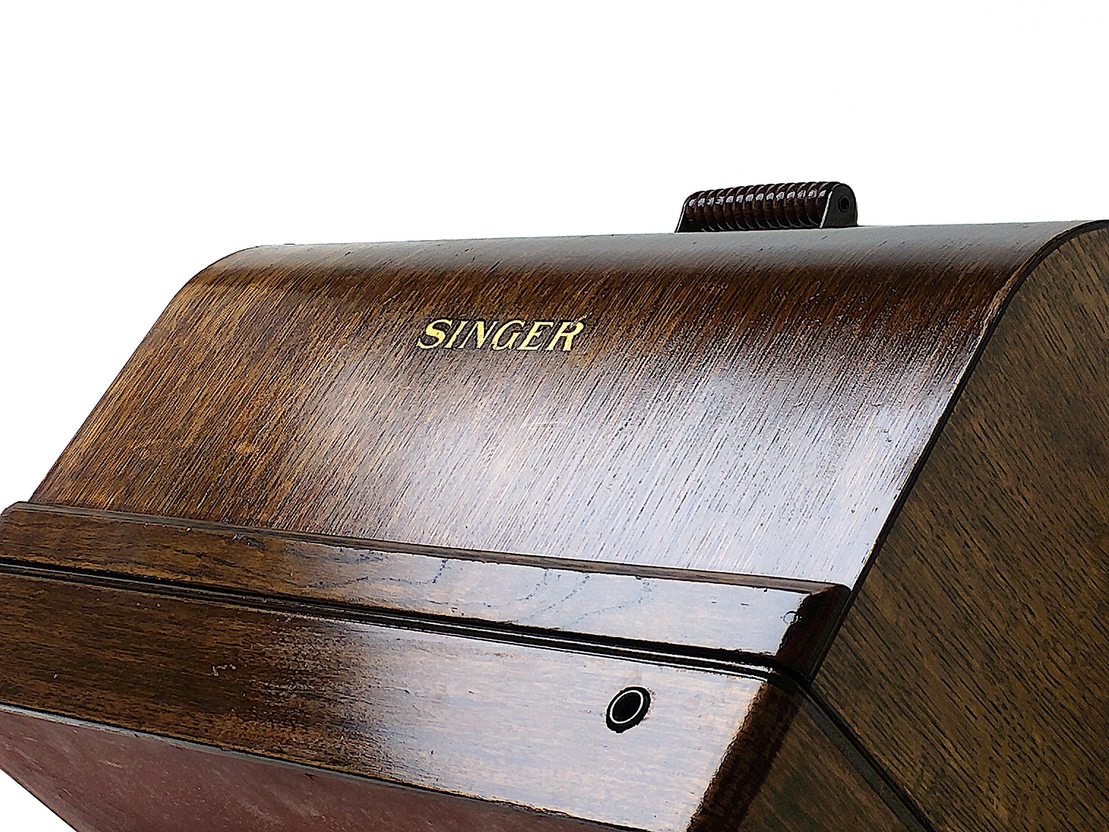 Restored SINGER Sewing Machine Bentwood Carrying Wooden Case Etsy