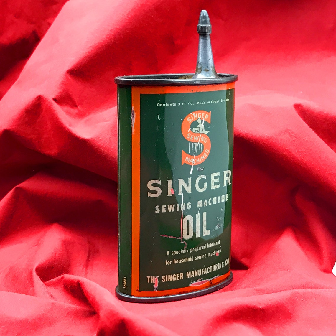 Vintage SINGER Sewing Machine Oiler Tin Metal Oil Can 3 Fl. Oz Etsy