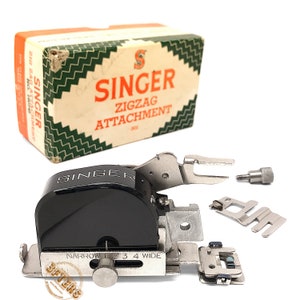 VTG SINGER ZigZag Attachment 160745 Slant Shank Sewing Machine ZigZagger for 301