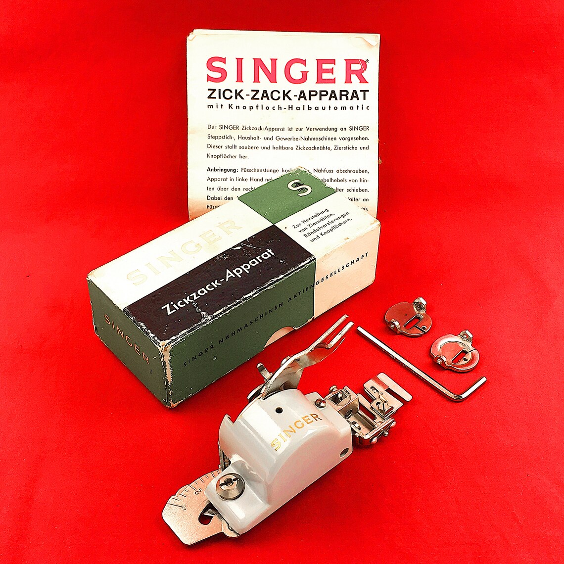 SINGER SF701 Zigzag Attachment Foot Zigzagger Vintage Made in Etsy