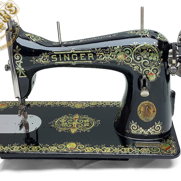 Máquina de coser SINGER 15 Tiffany Gingerbread Heavy Duty VTG restaurada y mantenida por 3FTERS