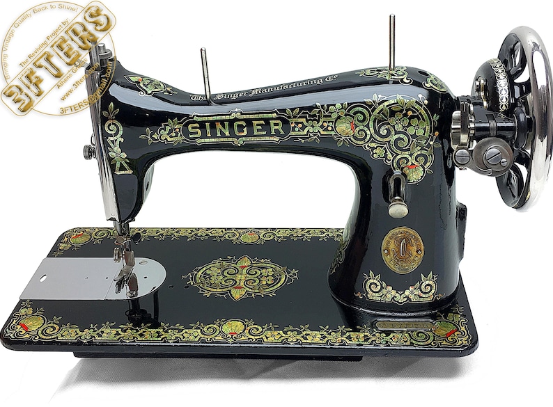 SINGER 15 Tiffany Gingerbread Heavy Duty VTG Sewing Machine Restored ...