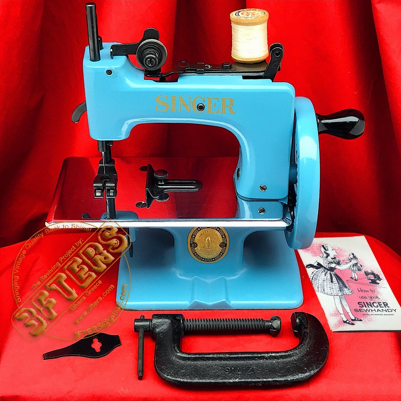 SINGER SEWHANDY 20 Blue Child Toy Sewing Machine Blackside Etsy