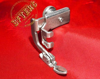 All Metal VTG SINGER SIMANCO 161127 Adjustable Zipper & Cording Hinged Foot Sewing Machine Attachment