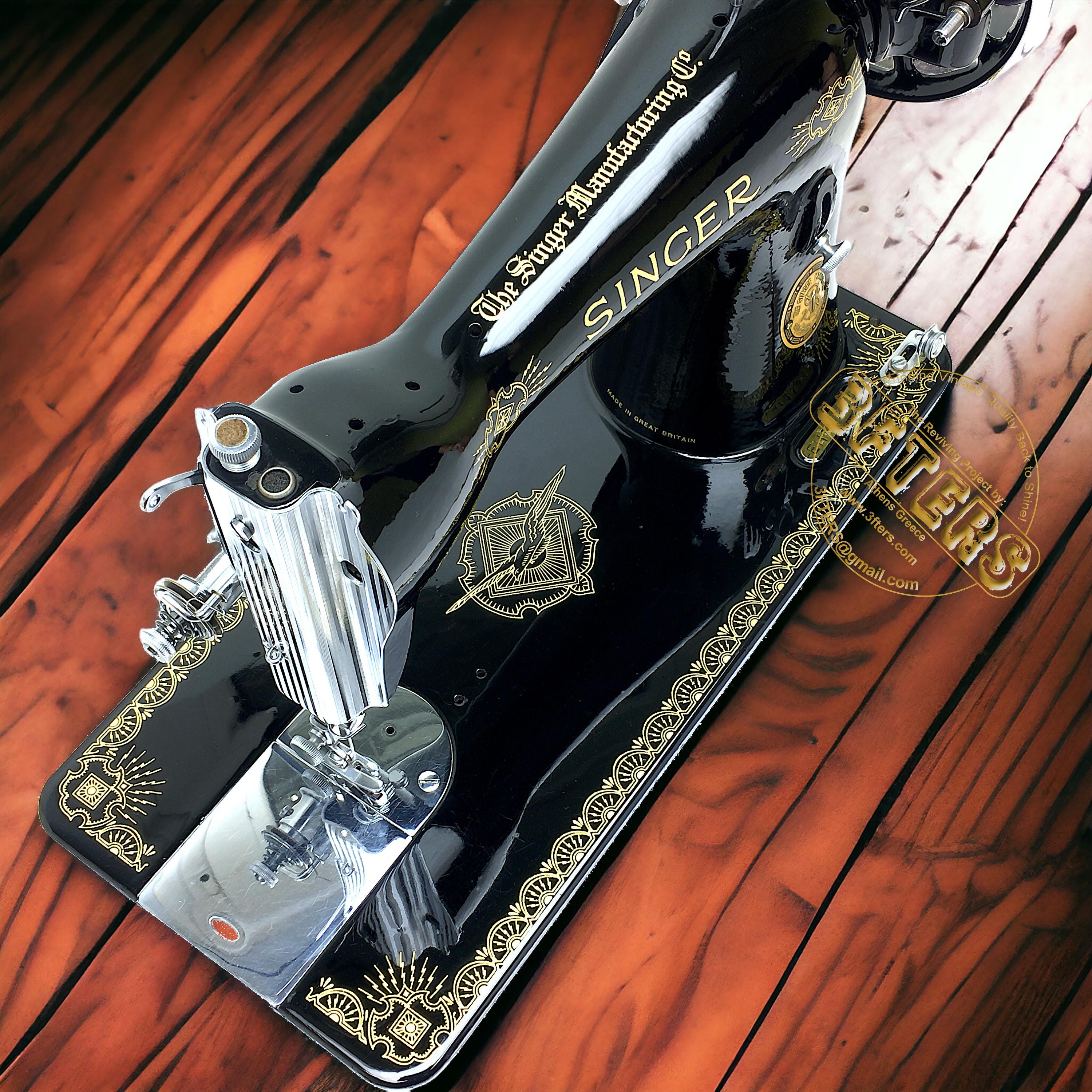 REEN Replica リーンレプリカ コロナST10 1957 日本製 SINGER 15K 15 RAF Decals Heavy Duty Vintage Sewing Machine