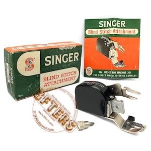 Vintage SINGER Blind stitch Attachment 160742 Slant 301 etc