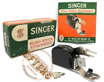 Vintage SINGER Blind Stitch Attachment 160742 Slant 301 etc