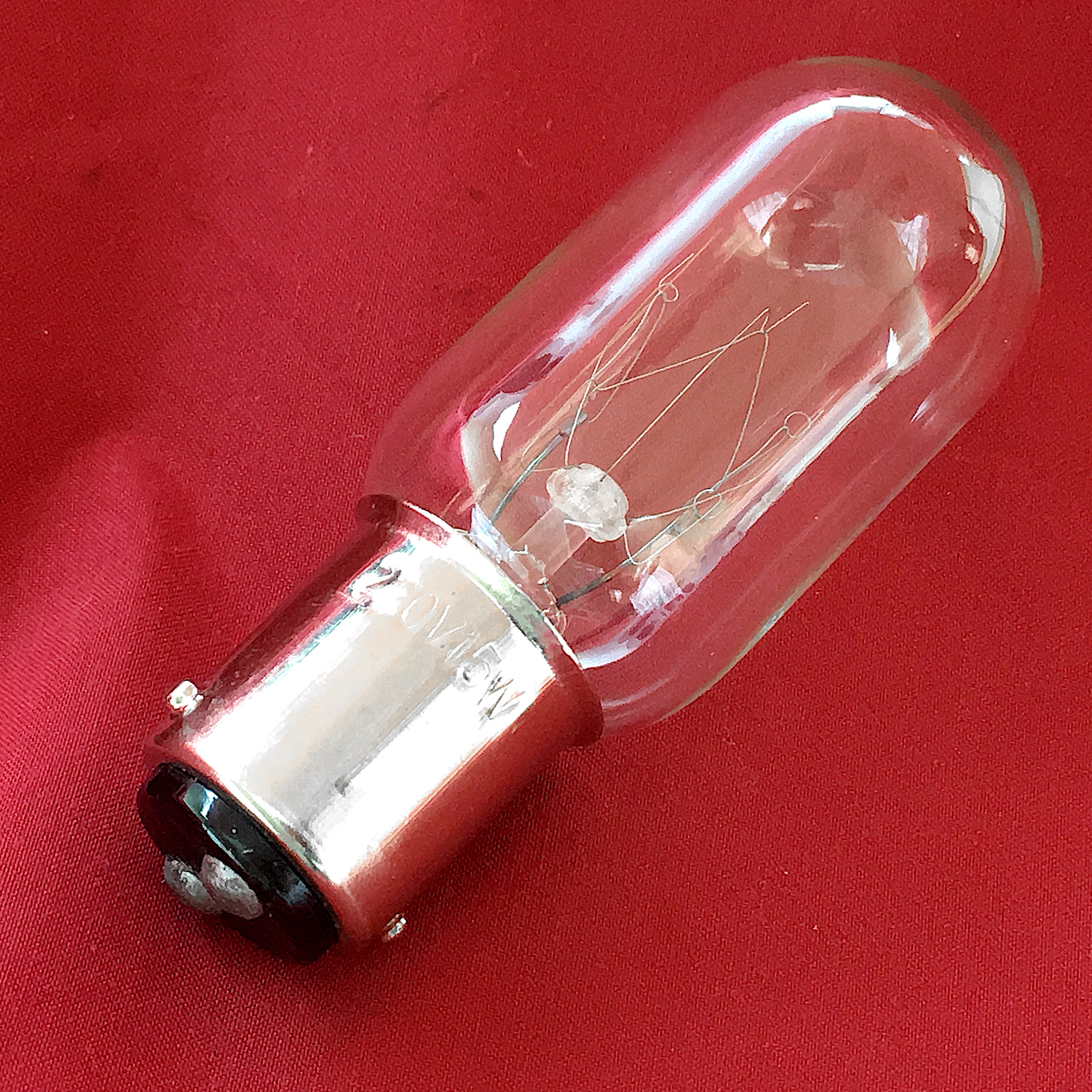 Sewing Machine Lamp Push In Bayonet Light Bulb 15W BA15D for Vintage SINGER 221 222 201 15 66 99 etc