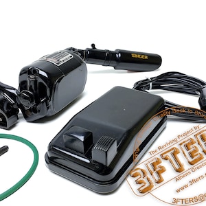SINGER SIMANCO Sewing Machine Motor, Light,  Pedal cabling Serviced & Restored by 3FTERS
