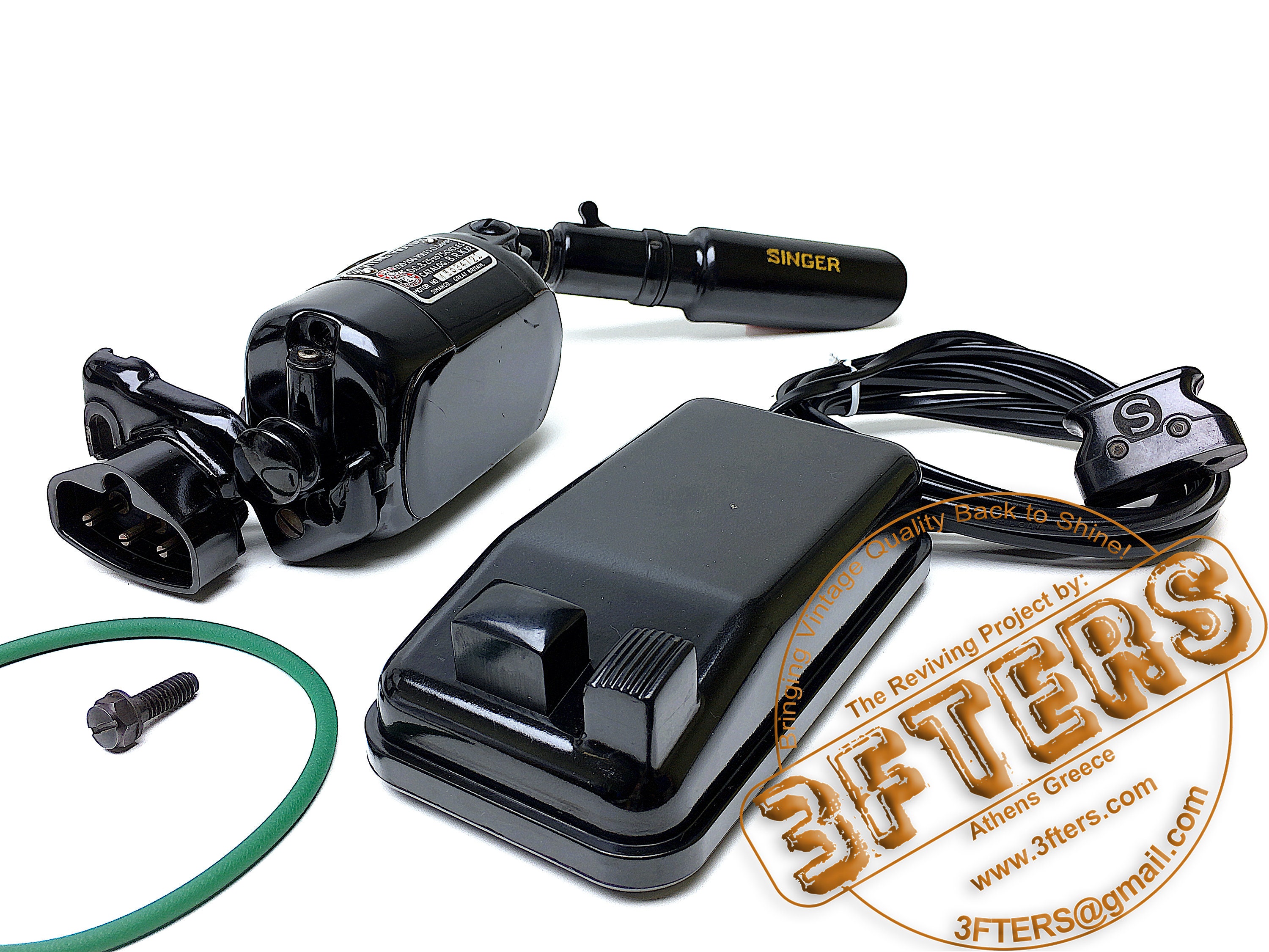 SINGER SIMANCO Sewing Machine Motor, Light, Pedal Cabling Serviced