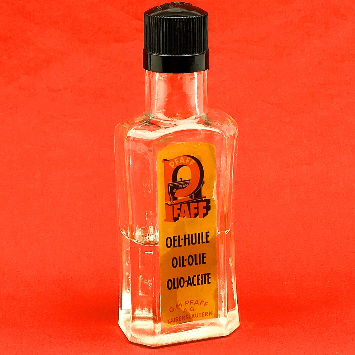 Vintage PFAFF Sewing Machine Oil Glass Bottle Oil Container Etsy