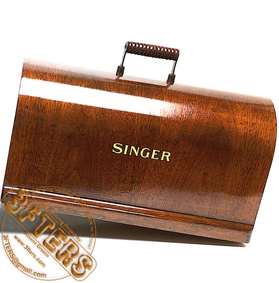 SINGER Sewing Machine Tiger Wood Bentwood Carrying Case for 15 15-91 201  201-2 66 316 Restored by 3FTERS 