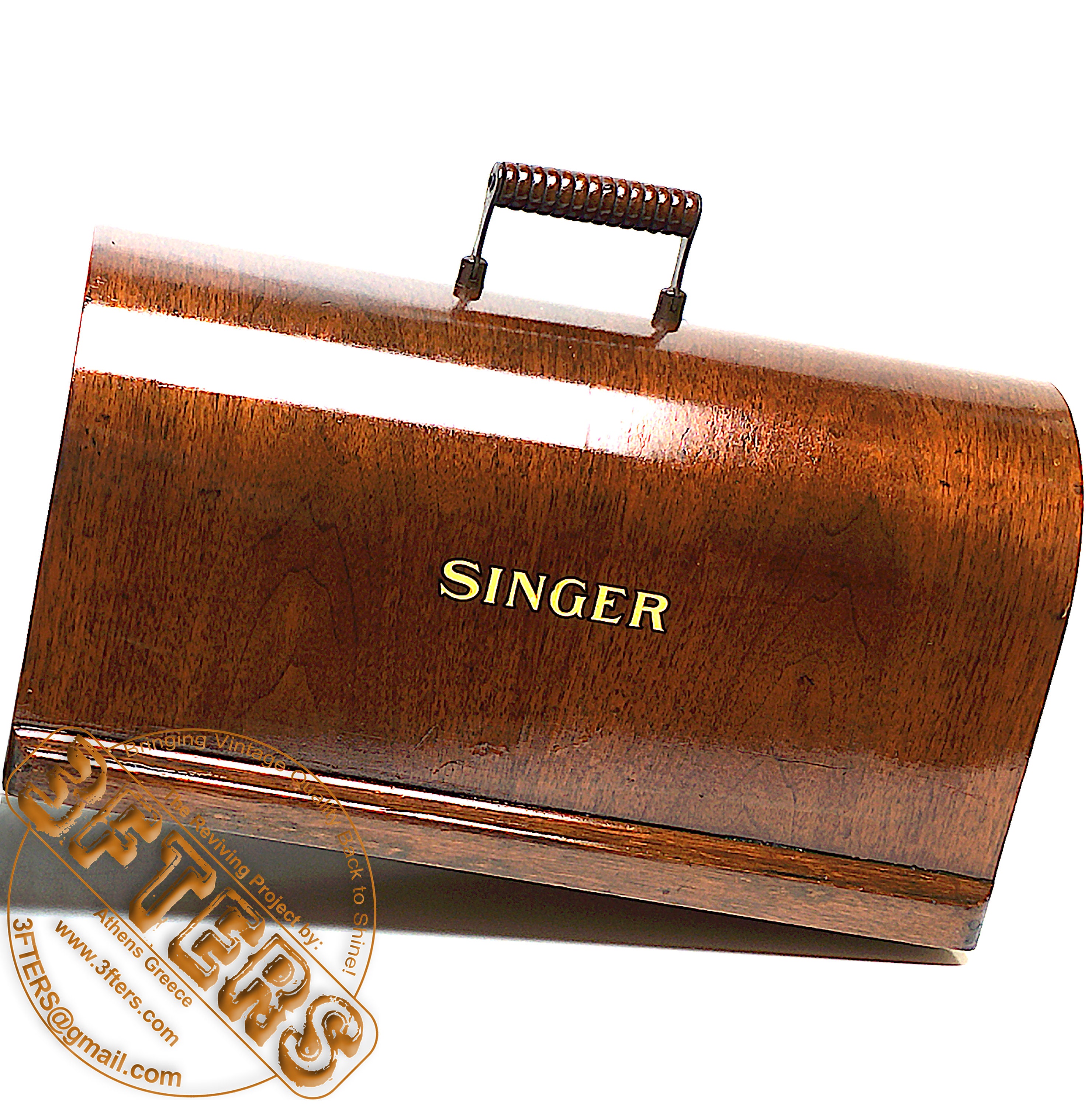 SINGER Sewing Machine Bentwood Carrying Wooden Case Top Cover Lid 99 28 128  VS-3 