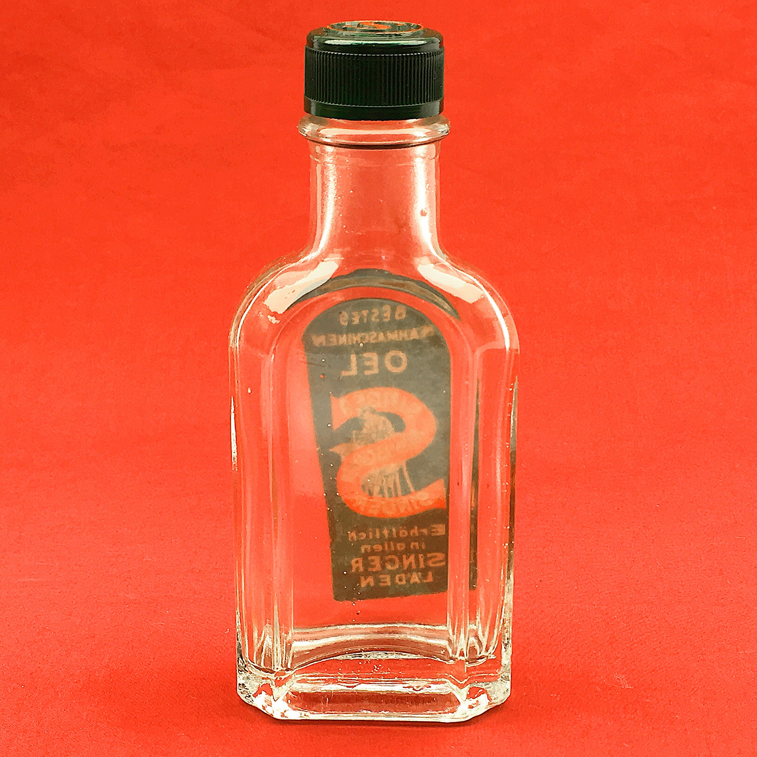 VTG SINGER Sewing Machine Oil Glass Bottle Container 30ml Made Etsy