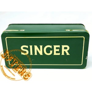 SINGER Vintage Accessories Attachments Tin Box German Made