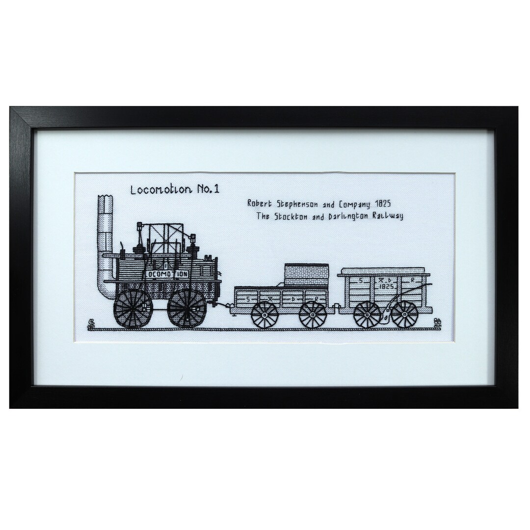 The Locomotion No.1 Blackwork Embroidery Needlework Kit or Pattern ...
