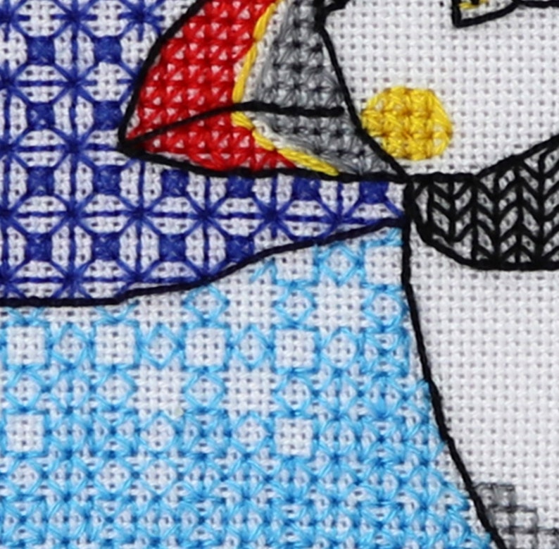 Puffin Blackwork Embroidery Needlework Kit or Pattern Etsy UK