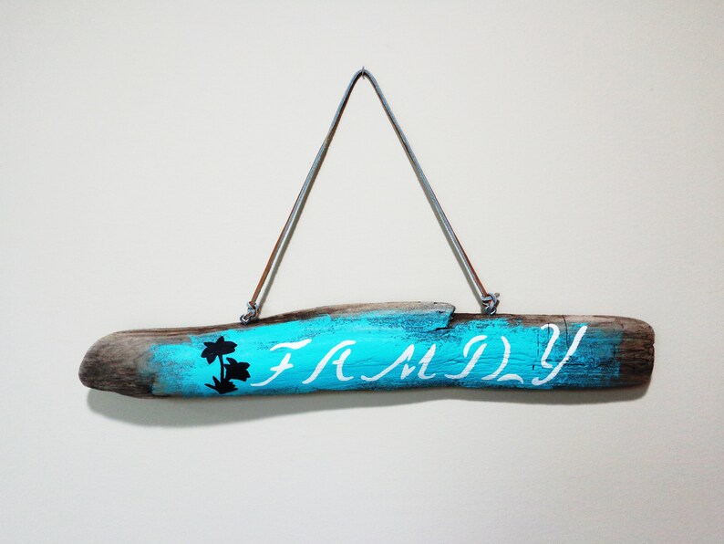 Painted Driftwood Driftwood Beach Decor Driftwood Wall Art Etsy