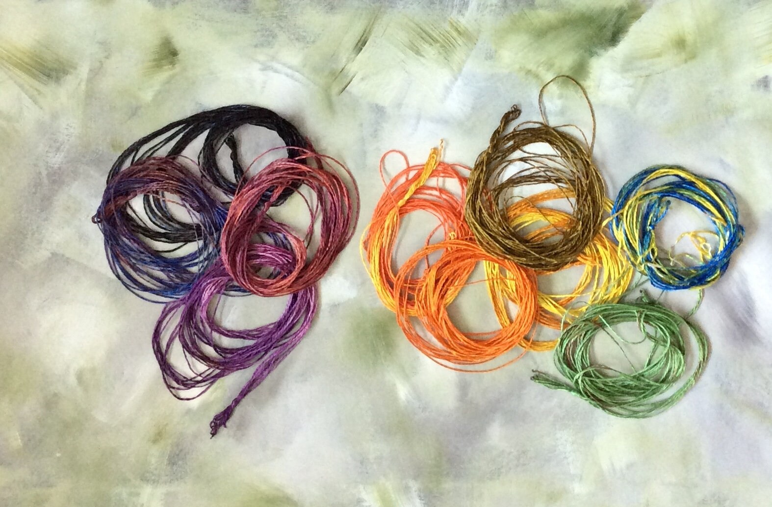 Hilo de seda hilo bordado 100% seda 10 m cada uno teñido a | Etsy