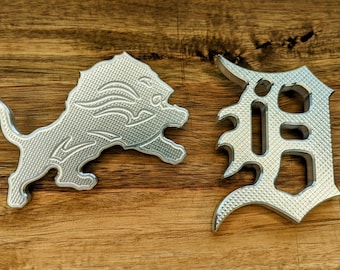 Detroit City - Beatifully CNC machined magnets representing Detroit City Sports