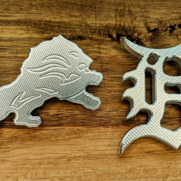 Detroit City - Beatifully CNC machined magnets representing Detroit City Sports