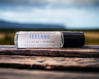 Iceland Travel Perfume Oil, Iceland Gift, Iceland Scent, Iceland Inspired, Wanderlust Perfume, Cloudberry, Juniper, Icy Musk