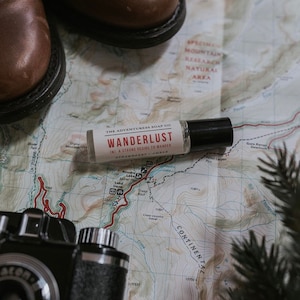 Wanderlust Perfume Oil, Strawberry, Amber, Sandalwood, Roll On Perfume, Wanderlust Inspired