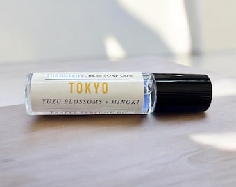 Aceite de perfume Tokio: Yuzu, Hinoki, Flor de ciruelo - 10 ml en formato de viaje