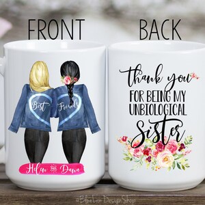 Unbiological Sister Gift, Personalized Unbiological Sister Mug, BFF Mug, Best Friends Mug, Best Friends Long Distance Gift, BFF Gift