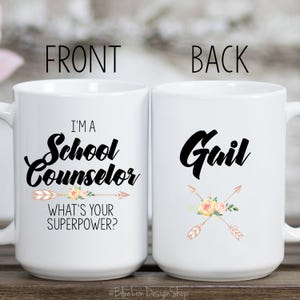 School Counselor Superpower Mug, School Counselor Mug, School Counselor Gift, Gift for School Counselor, School Counselor Cup, Counselor Mug