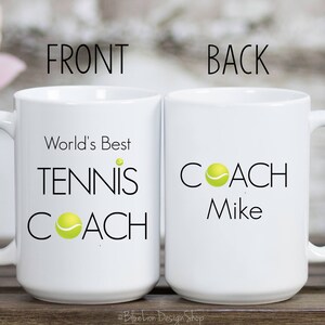 World's Best Tennis Coach Mug, Tennis Coach Mug, Personalized Tennis Coach Mug, Gift Tennis Coach, Tennis Player Gift, Tennis Coach Gift