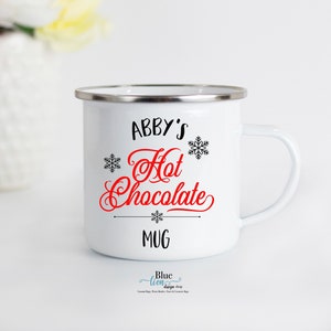 Hot Chocolate Mug, Personalized Hot Chocolate Mug, Holiday Mug, Hot Cocoa Mug, Cocoa Mug, Child Hot Cocoa Mug, Child Holiday Gift